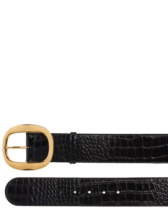 Tom Ford   Shiny croc embossed belt 