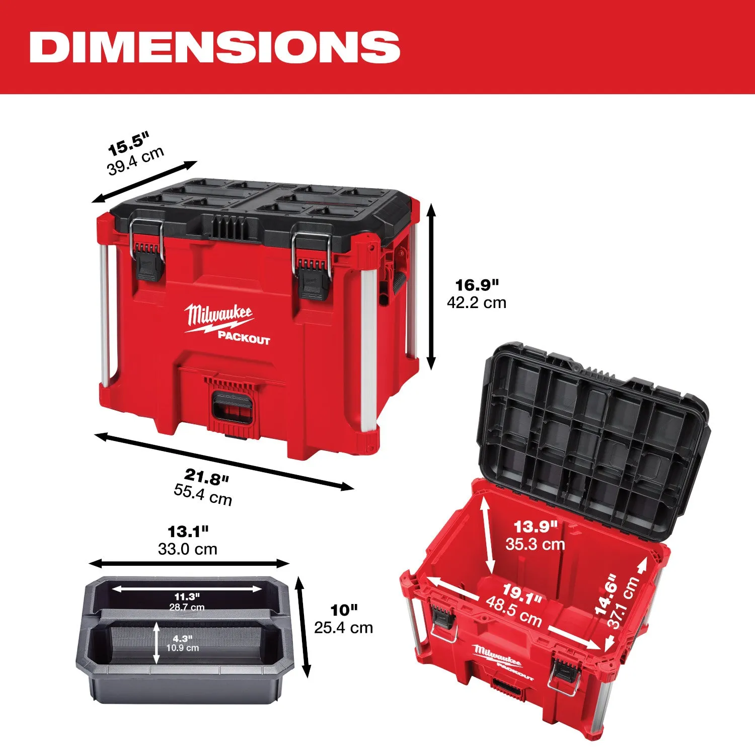 Tool Box - Milwaukee PACKOUT™ XL Tool Box, 48-22-8429