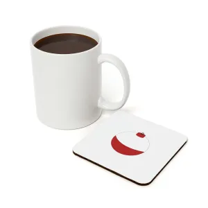 Traditional Red & White Bobber -  Cork Back Coaster