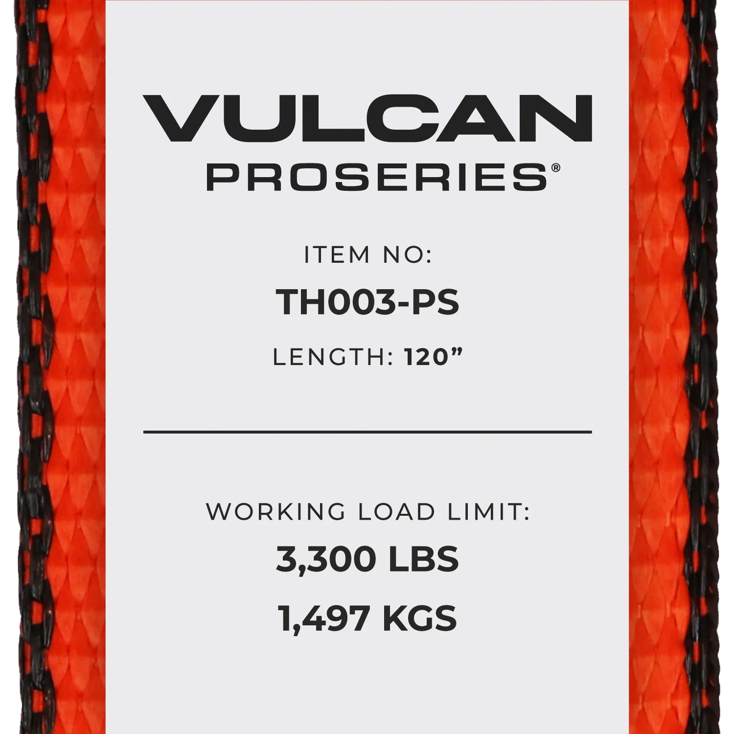 VULCAN Car Tie Down - E Track Idler 3-Cleat - 120 Inch - PROSeries - 3,300 Pound Safe Working Load - 4 Pack