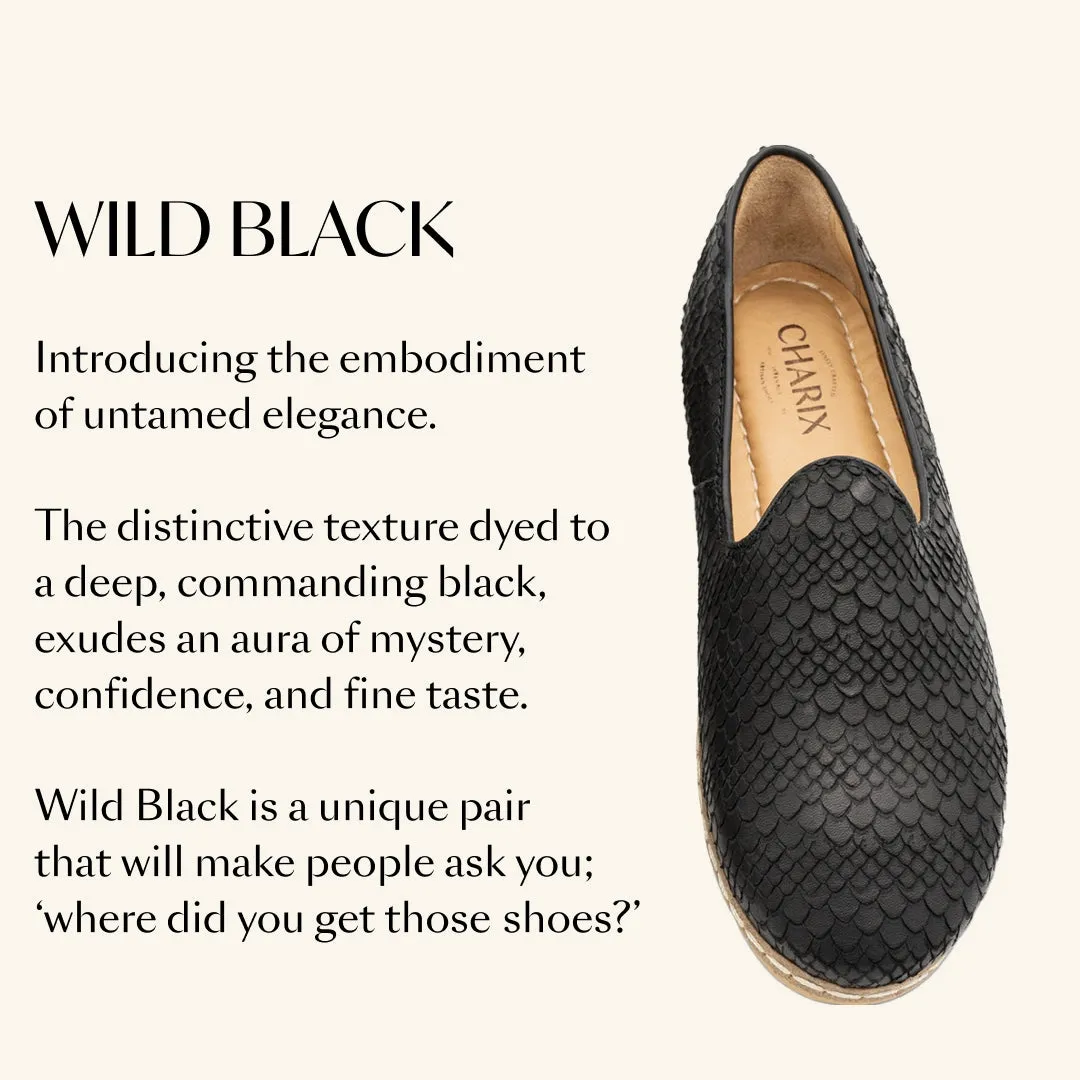 Wild Black Slip-On