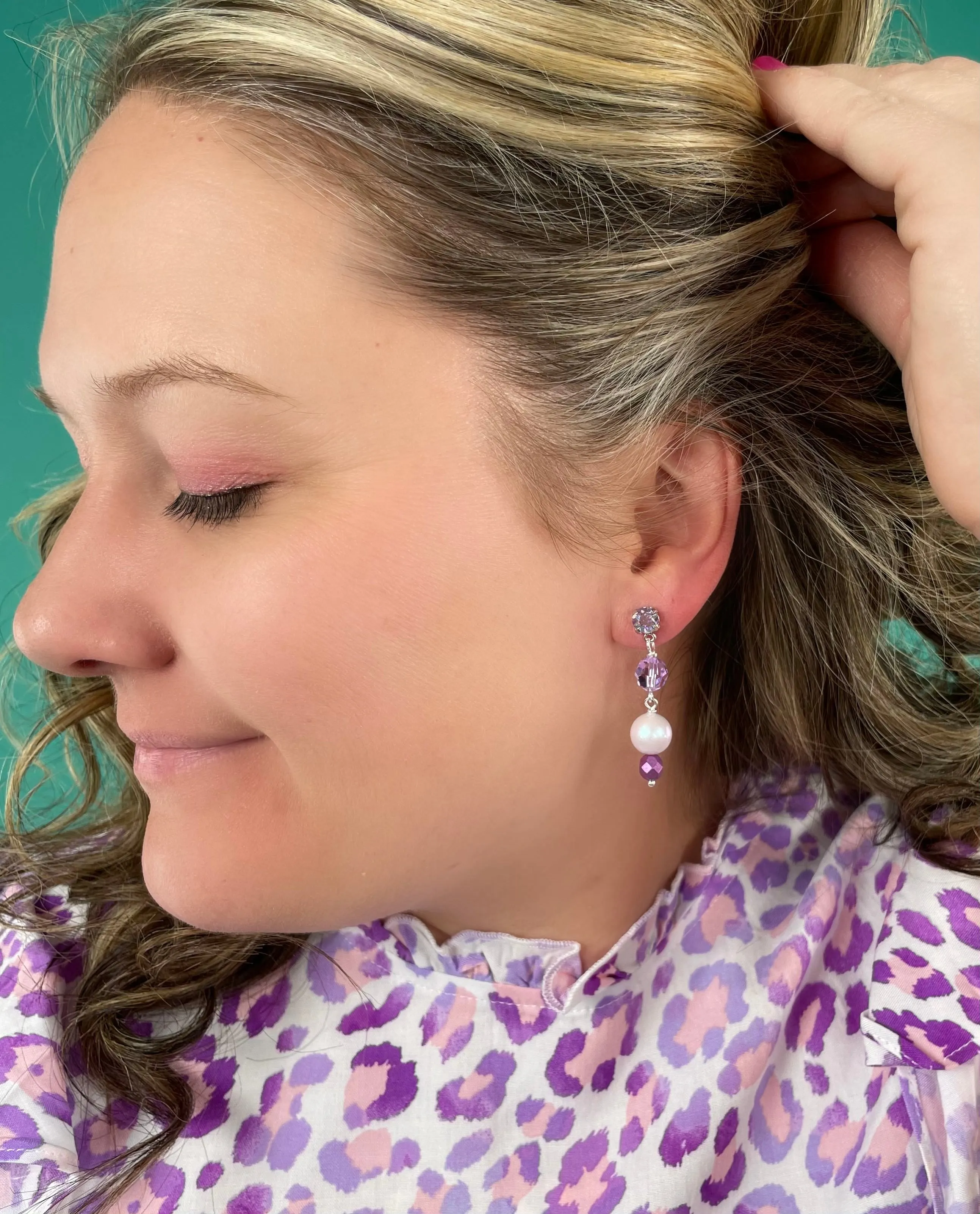 Wild Violet Drop Earrings