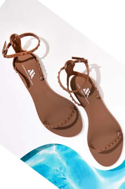 Women's Matte Brown Jelly Sandals