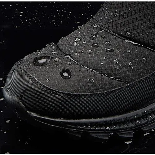Women's thick warm lining waterproof anti-slip slip on snow boots
